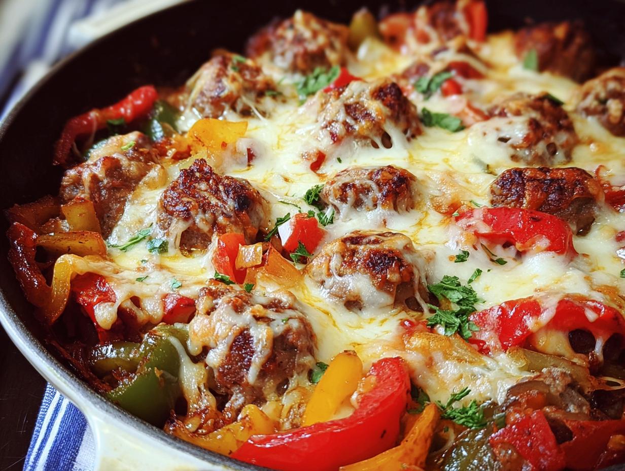 Cheesy Italian Sausage Peppers