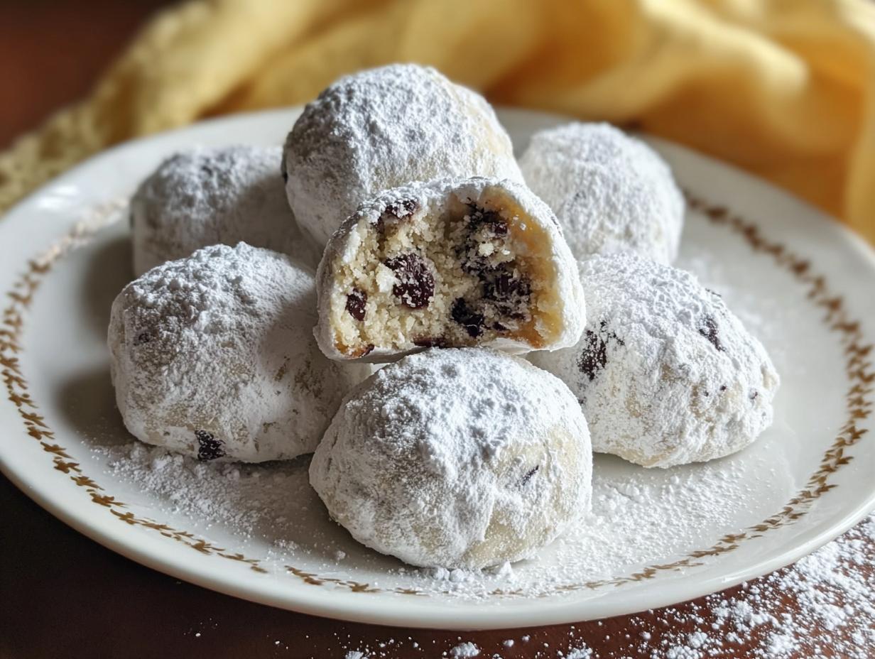 Amazing Chocolate Chip Snowball Cookies in 20 Mins 5 Amazing Chocolate Chip Snowball Cookies in 20 Mins - Chocolate Chip Snowball Cookies - additional detail