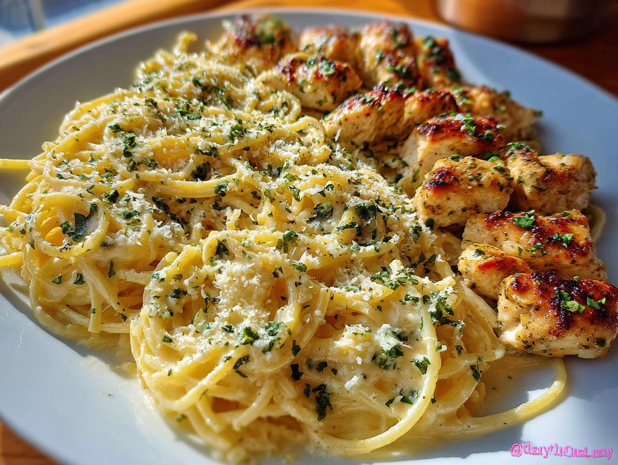 Creamy Garlic Parmesan Chicken: 7 Secrets Revealed 5 Creamy Garlic Parmesan Chicken - close-up of the creamy sauce coating the pasta and chicken