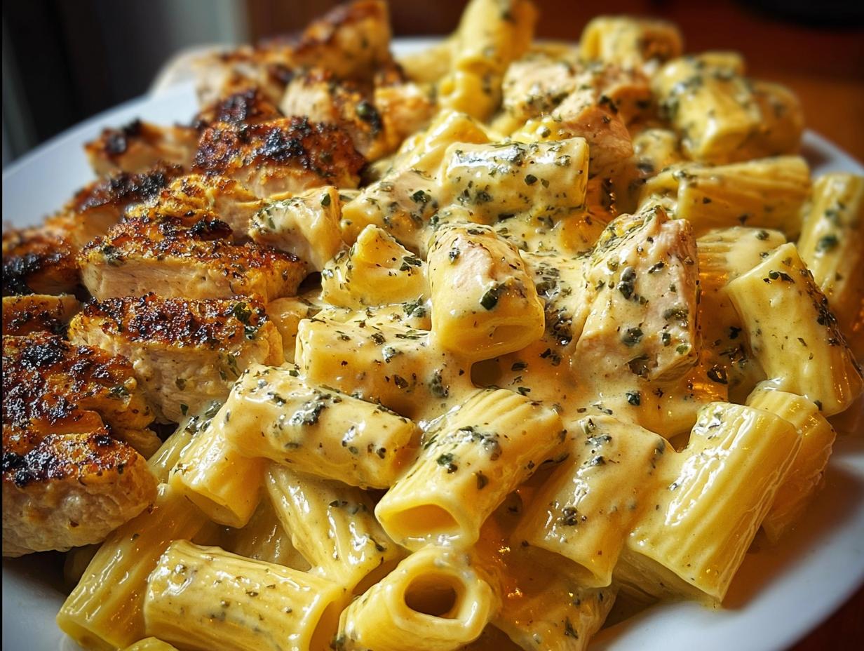 Creamy Velveeta Chicken Rigatoni