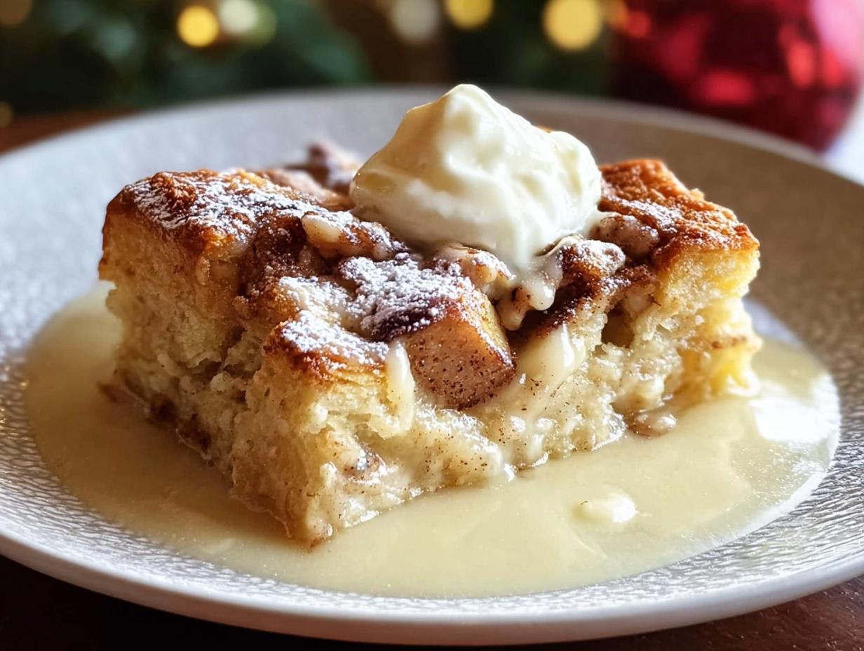Eggnog Bread Pudding: A Warm Holiday Hug - Eggnog Bread Pudding - additional detail