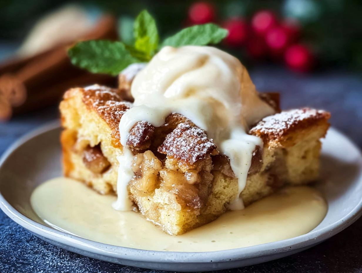 Eggnog Bread Pudding: A Warm Holiday Hug - Eggnog Bread Pudding - additional detail