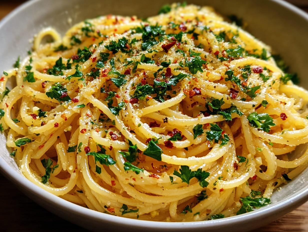 Amazing Garlic Butter Pasta Aglio in 15 min 4 Amazing Garlic Butter Pasta Aglio in 15 min - Garlic Butter Pasta Aglio - main visual representation