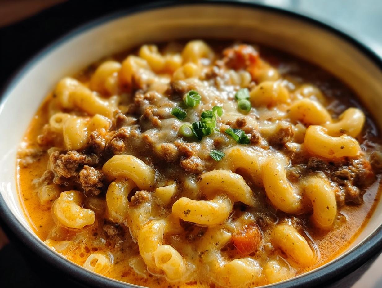 One Pot Macaroni Cheeseburger