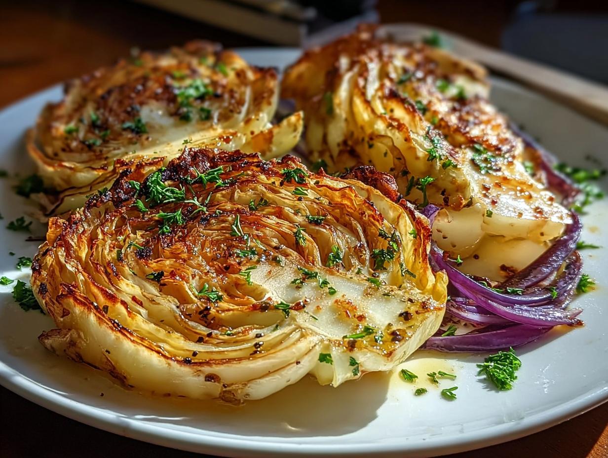 Oven Roasted Garlic Cabbage