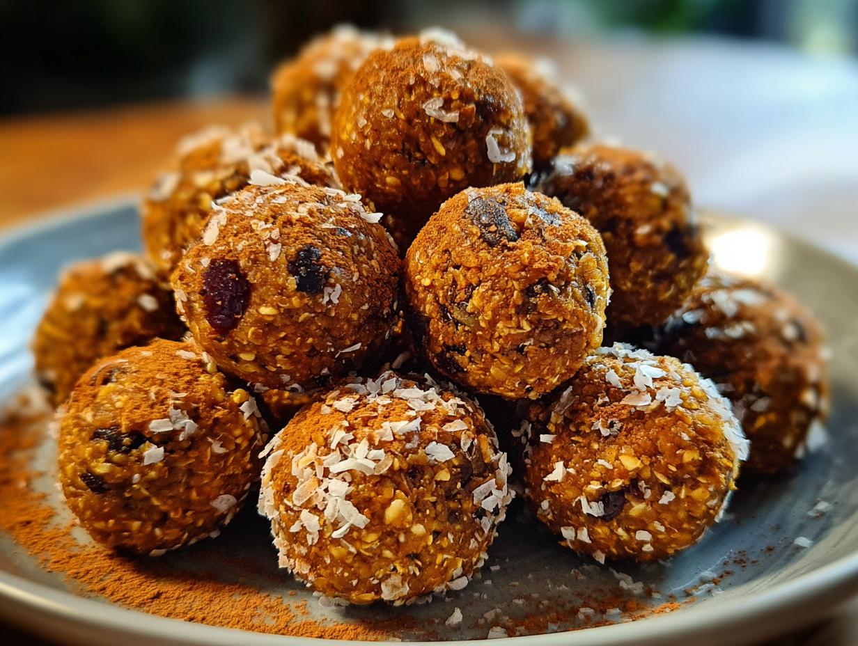 Pumpkin Energy Balls Healthy - ingredients laid out