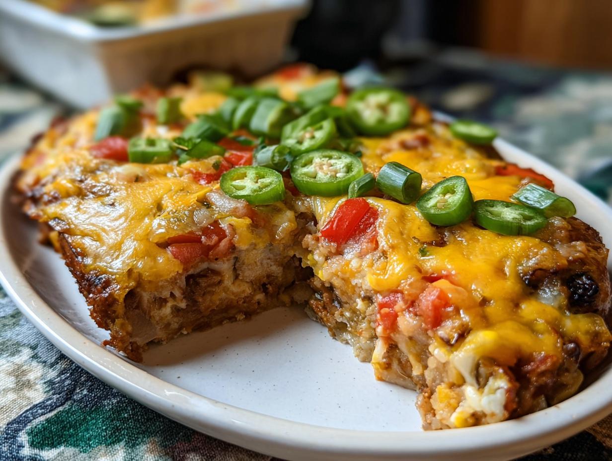 Queso Smothered Fajita Casserole