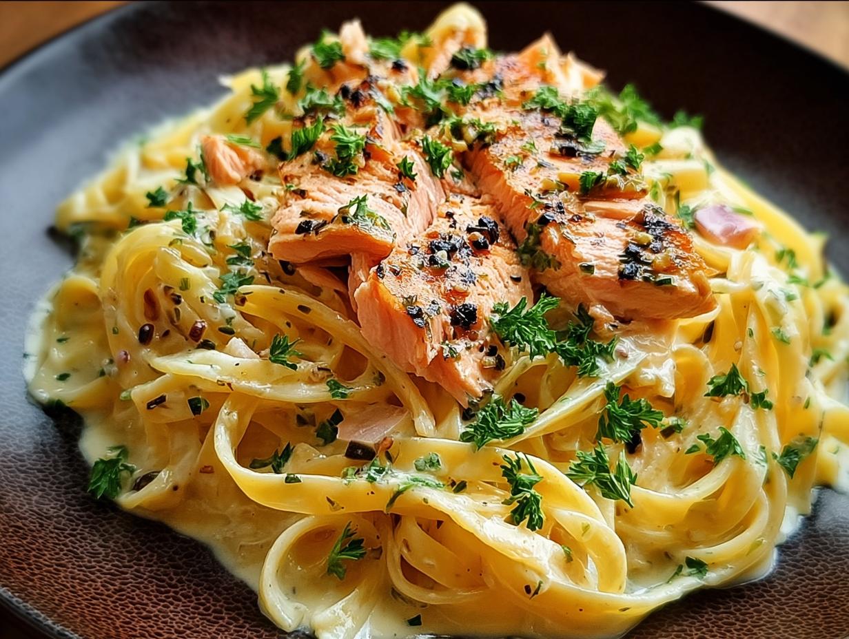 Rich Velvety Garlic Salmon: Heavenly Weeknight Meal - Rich Velvety Garlic Salmon - additional detail