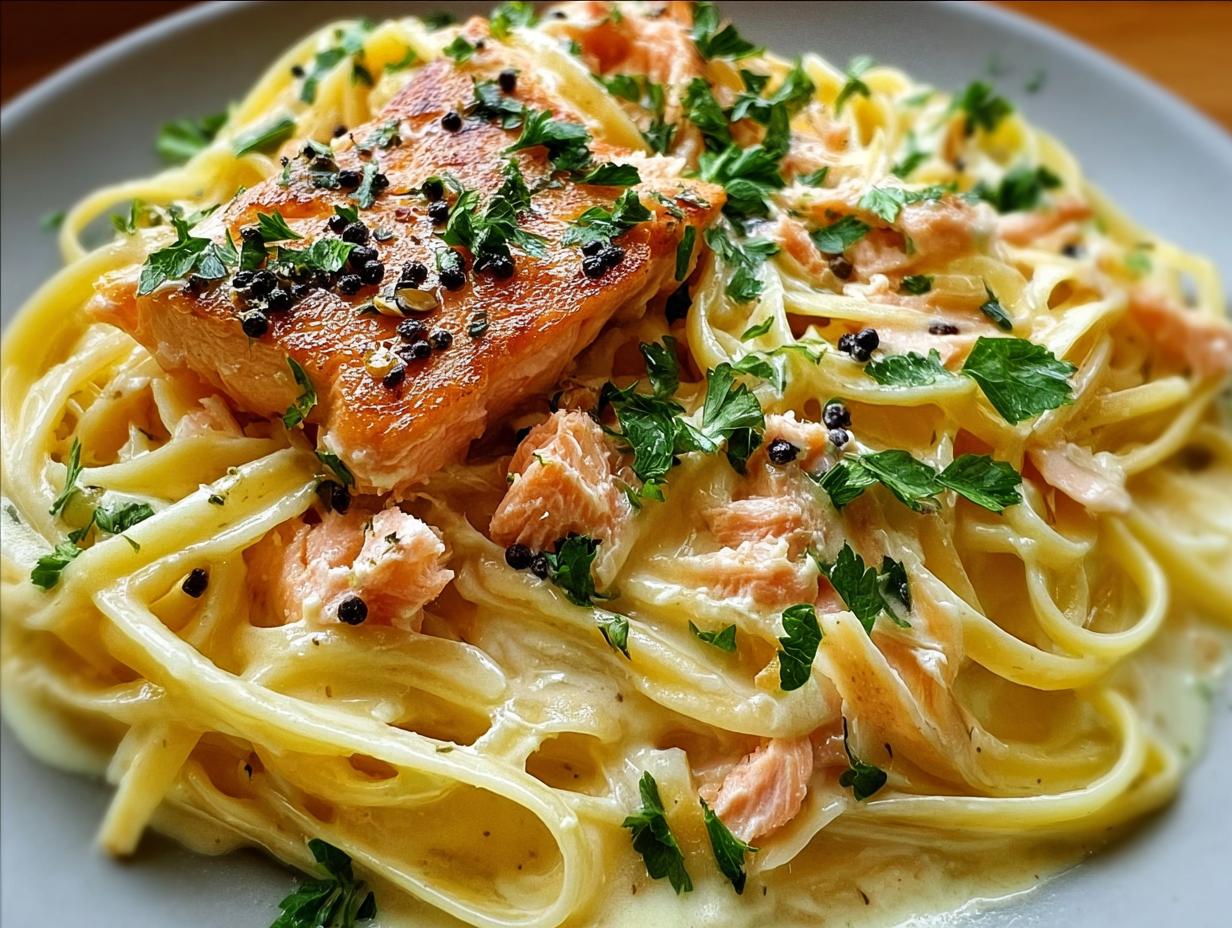 Rich Velvety Garlic Salmon