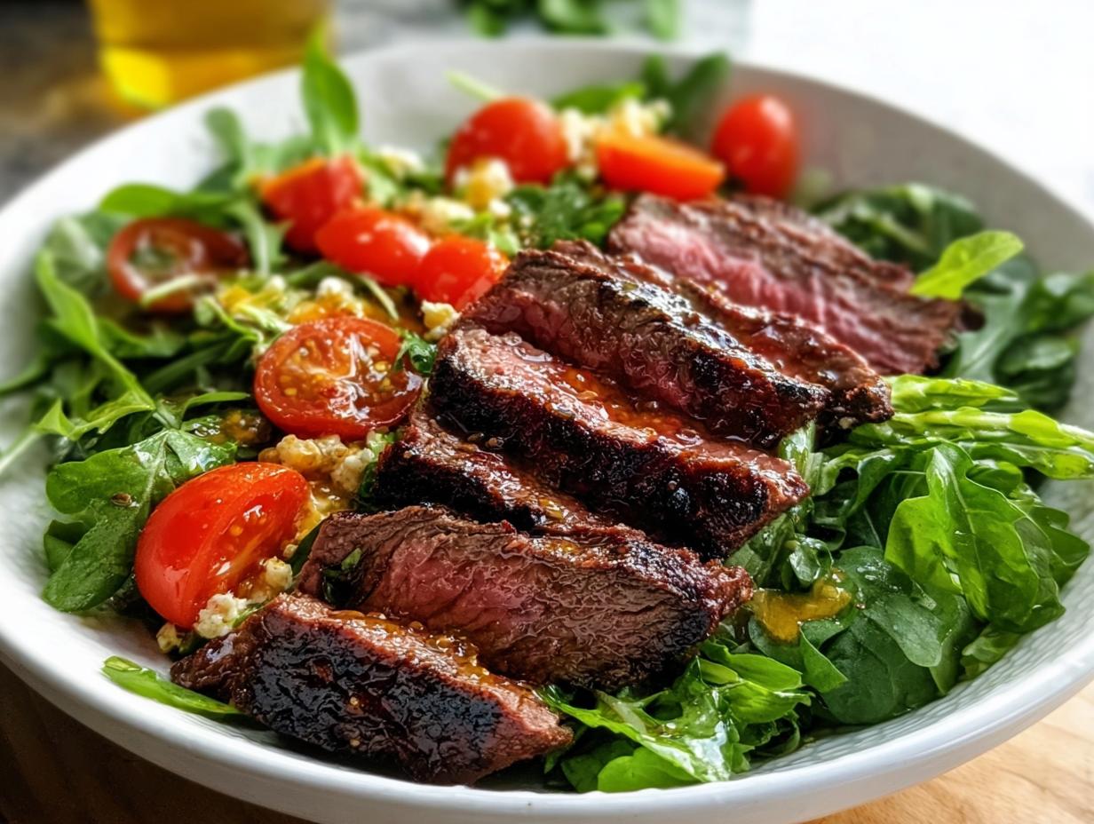 Amazing Steak Salad: 10 Min Flavor Bliss - Steak Salad - close-up of salad components