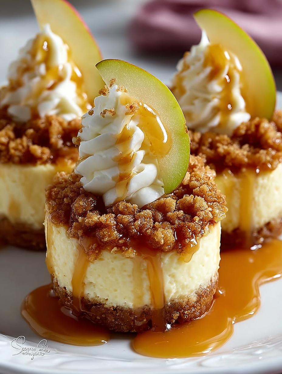 Apple Crisp Mini Cheesecakes