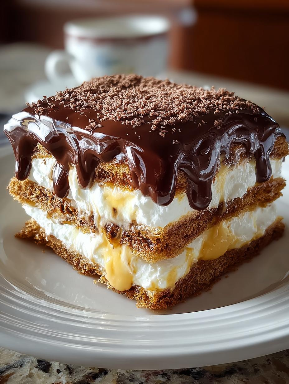 Bake Chocolate Eclair Cake: 10 Irresistible Layers - Bake Chocolate Eclair Cake - additional detail