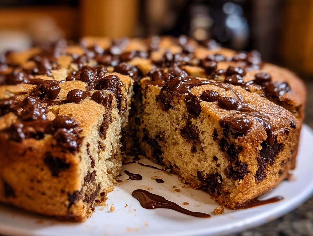 Amazing Chocolate Chip Cookie Cake in 25 Mins 5 Amazing Chocolate Chip Cookie Cake in 25 Mins - Chocolate Chip Cookie Cake - additional detail