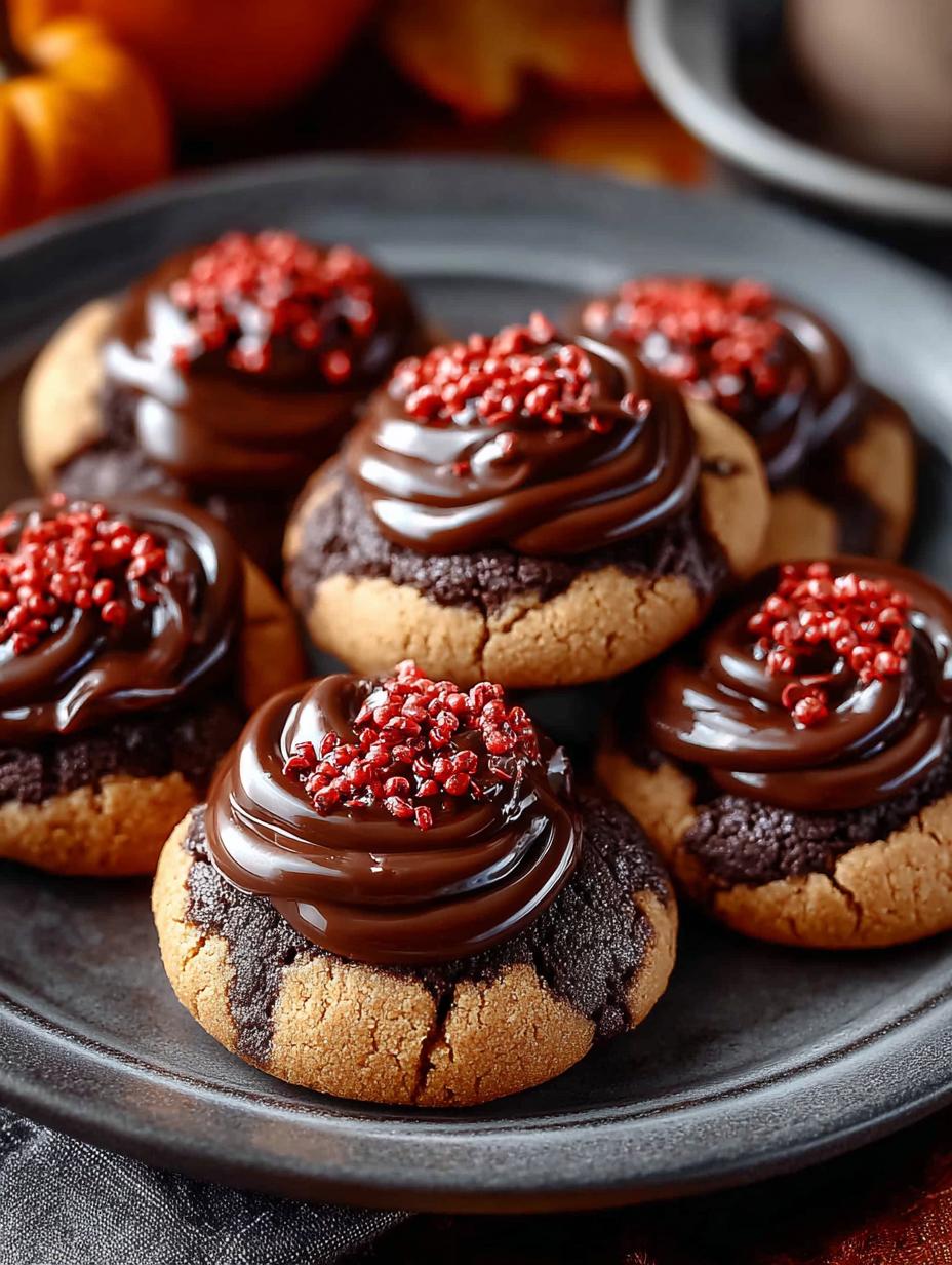 Chocolate Pumpkin Thumbprints: 5 Irresistible Treats - Chocolate Pumpkin Thumbprints - additional detail