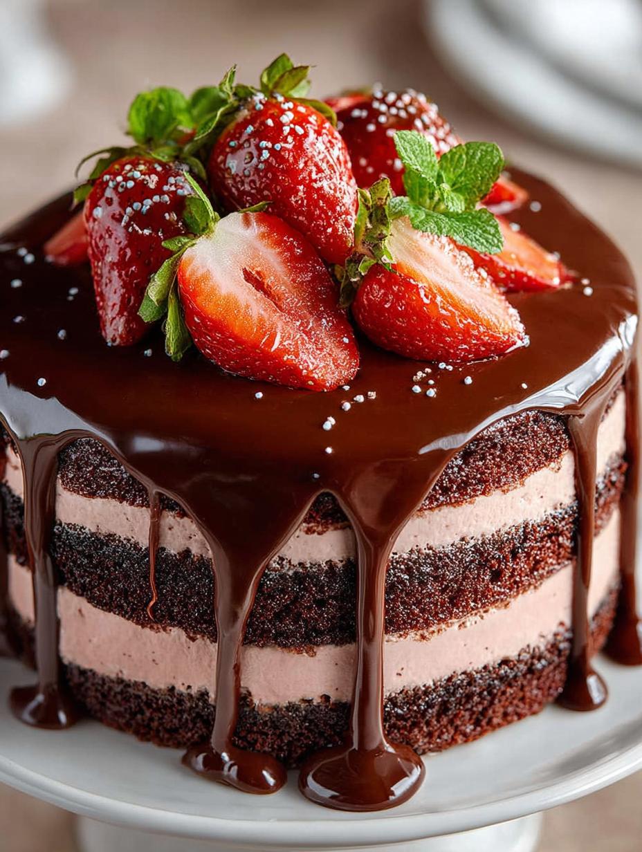 Chocolate Strawberry Cake