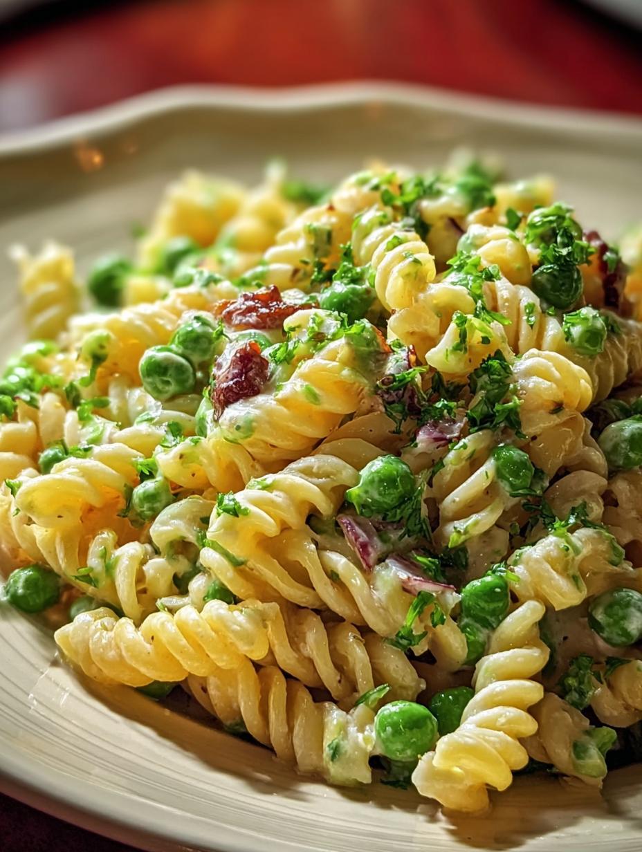 Amazing Creamy Peas Pasta Salad in 30 Min! - Creamy Peas Pasta Salad - additional detail