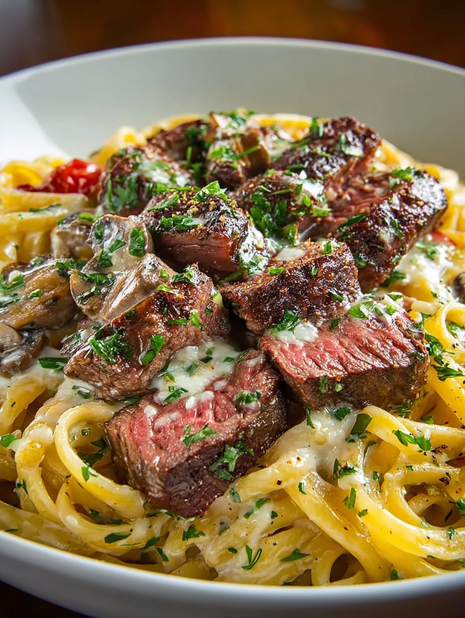 Creamy Prime Rib Pasta