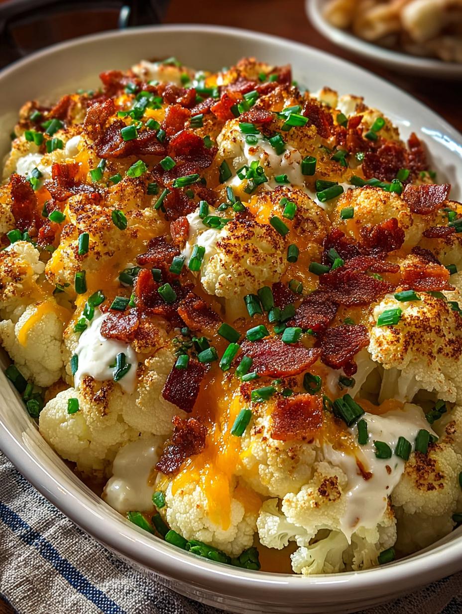 Delicious Loaded Cauliflower Casserole Recipe to Try - Loaded Cauliflower Casserole - main visual representation