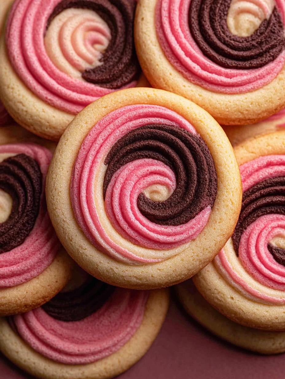 Neapolitan Swirl Cookies