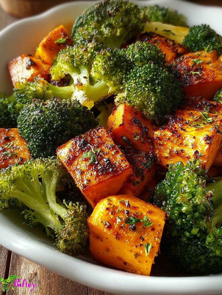 Roasted Broccoli Sweet Potatoes