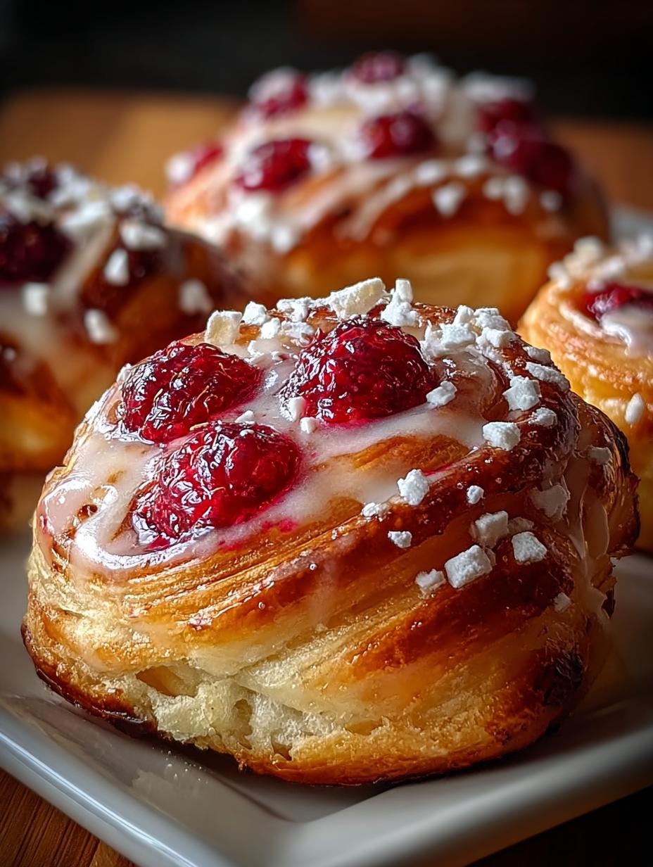 Sugar Raspberry Danish Bun