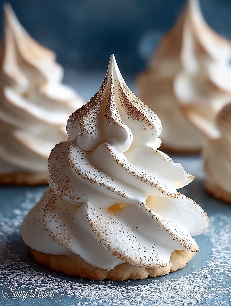 Tree Meringue Cookies: 7 Festive Treats for the Holidays - Tree Meringue Cookies - additional detail
