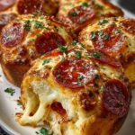 Buttery Cheesy Pepperoni Rolls