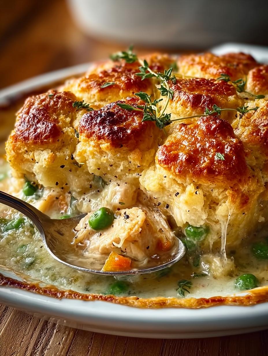 Delicious Chicken Cobbler Dinner Casserole Recipe - Chicken Cobbler Dinner Casserole - additional detail