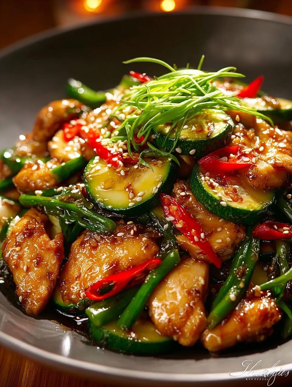 Delicious Chicken Zucchini Stir Fry in 27 Minutes - Chicken Zucchini Stir Fry - main visual representation