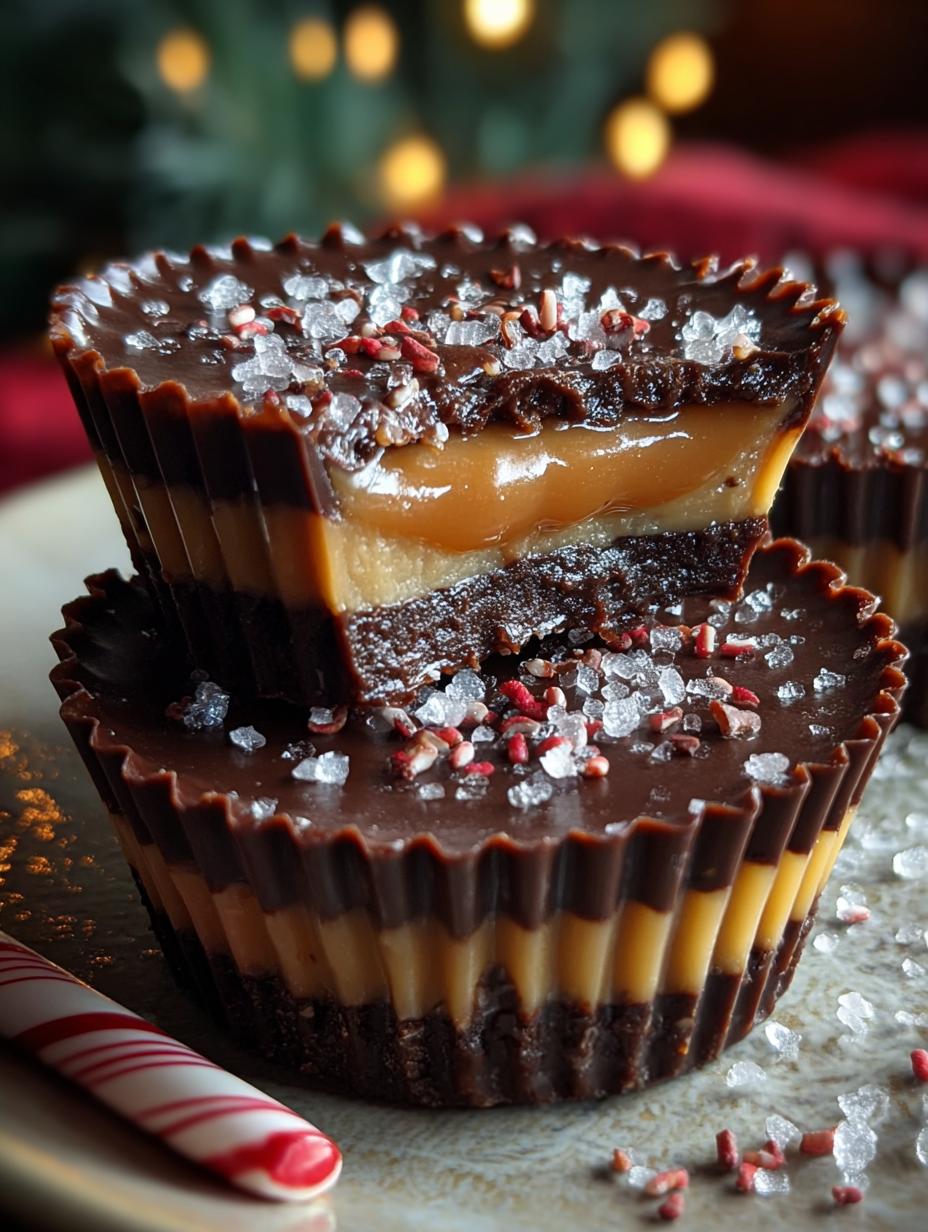 Delicious Christmas Chocolate Caramel Cups Recipe - Christmas Chocolate Caramel Cups - main visual representation