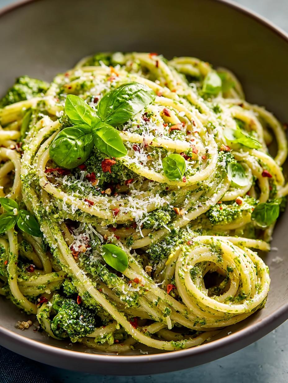 Creamy Broccoli Pesto Pasta