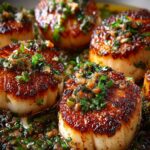 Pan Seared Scallops Browned