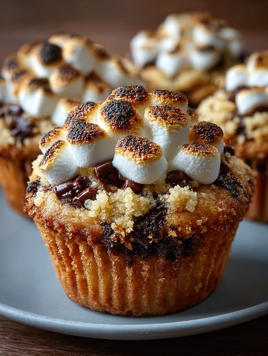 S'mores Chocolate Chip Muffins: 12 Irresistible Treats - Smores Chocolate Chip Muffins - main visual representation