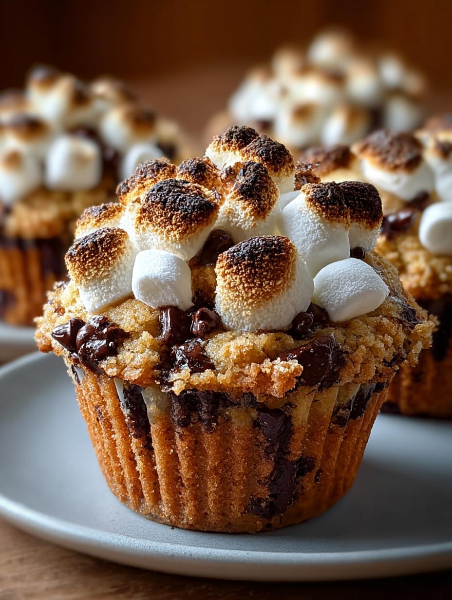 S'mores Chocolate Chip Muffins: 12 Irresistible Treats - Smores Chocolate Chip Muffins - additional detail