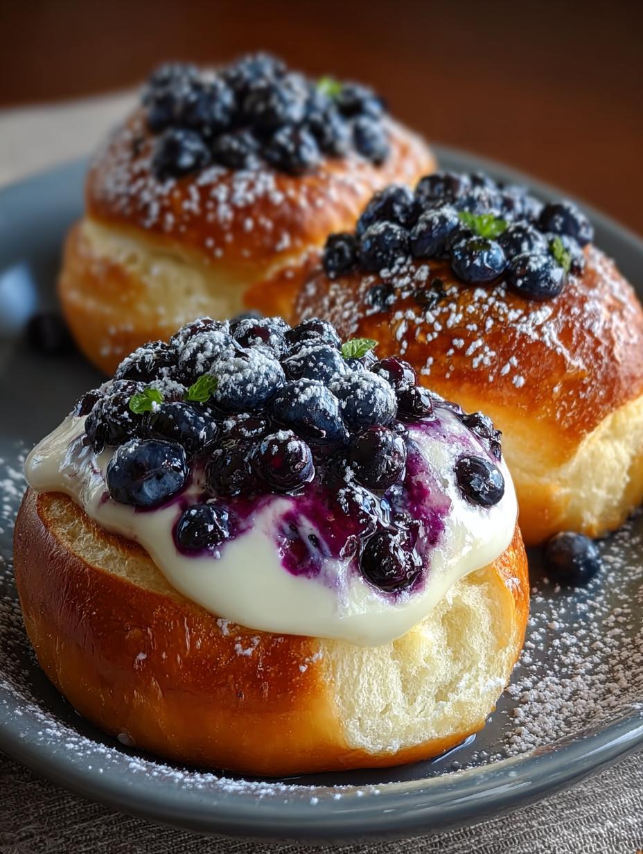Blueberry Cheesecake Brioche Buns: 9 Irresistible Delights - Blueberry Cheesecake Brioche Buns - main visual representation