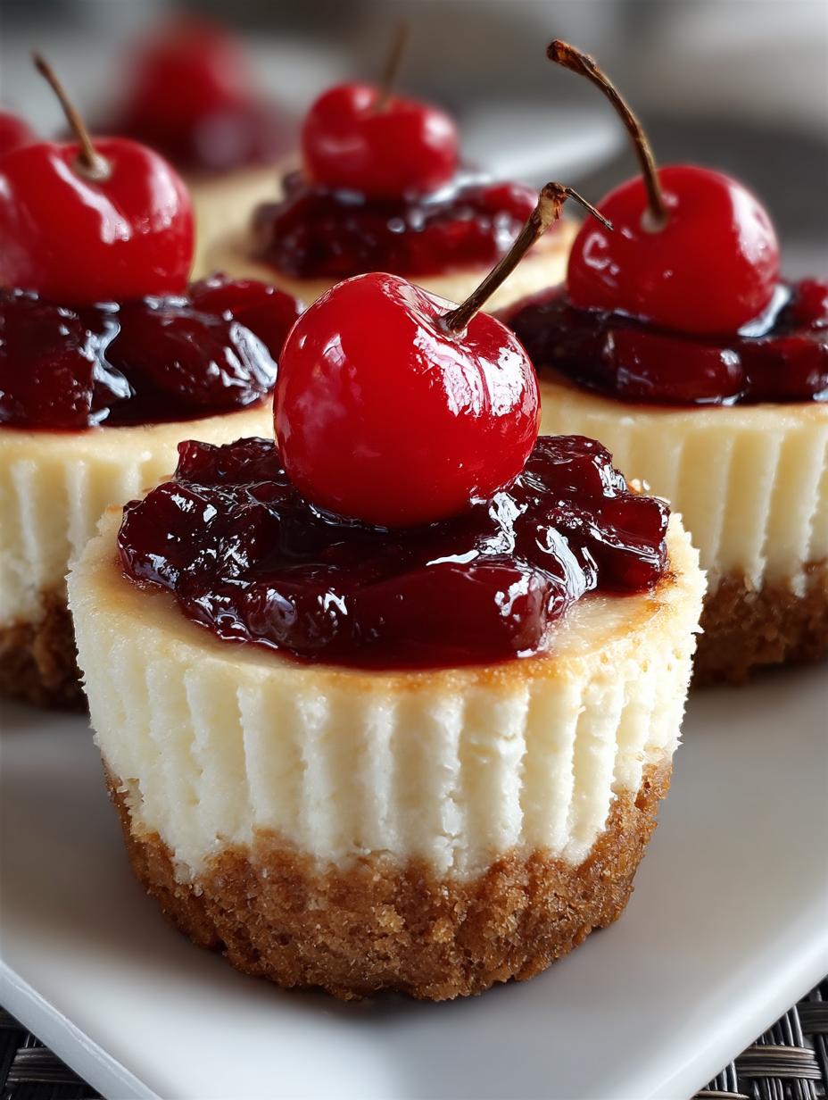 Cherry Cheesecake Cupcakes Bites