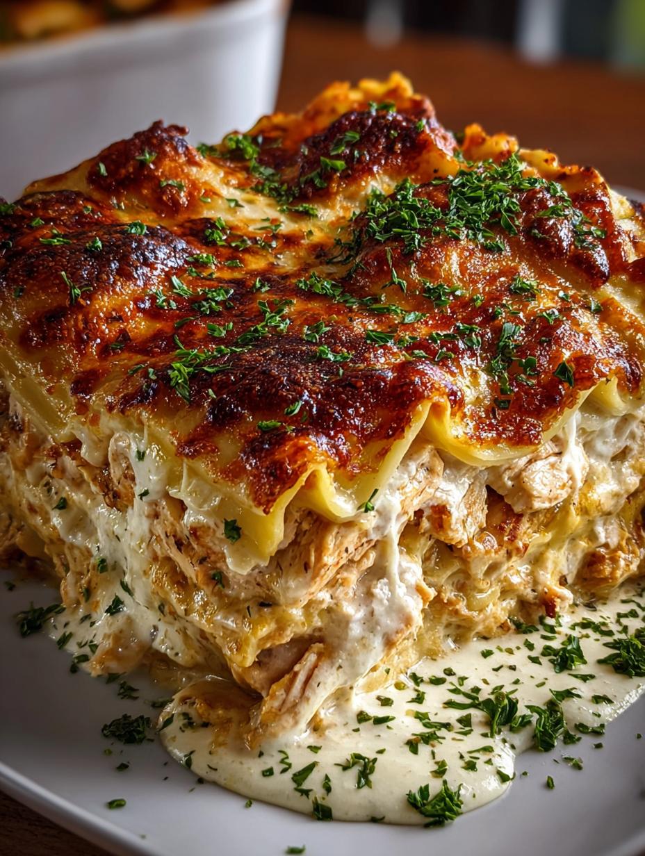 Chicken Lasagna Bake Creamy: 8 Layers of Comfort 5 Chicken Lasagna Bake Creamy: 8 Layers of Comfort - Chicken Lasagna Bake Creamy - additional detail