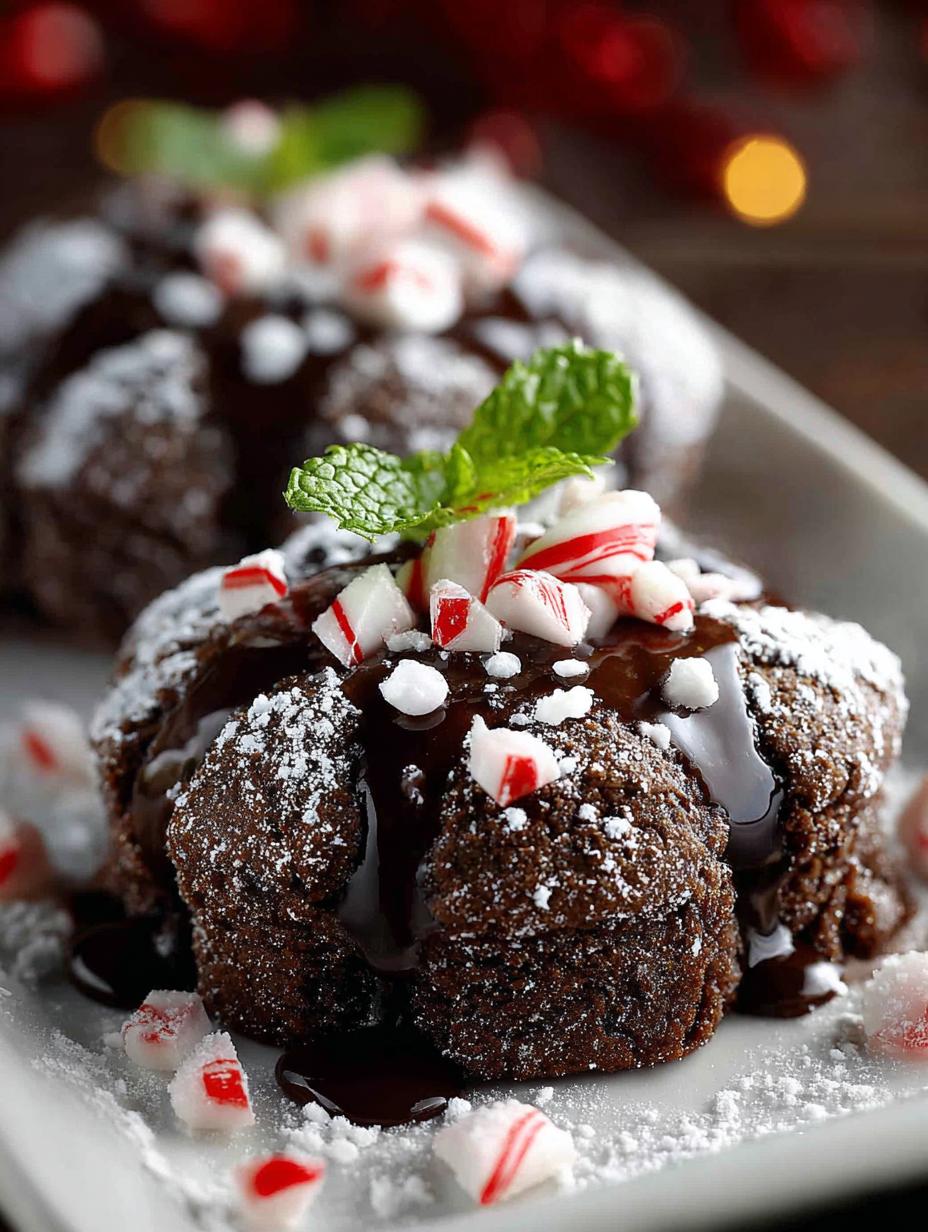 Chocolate Peppermint Blossoms