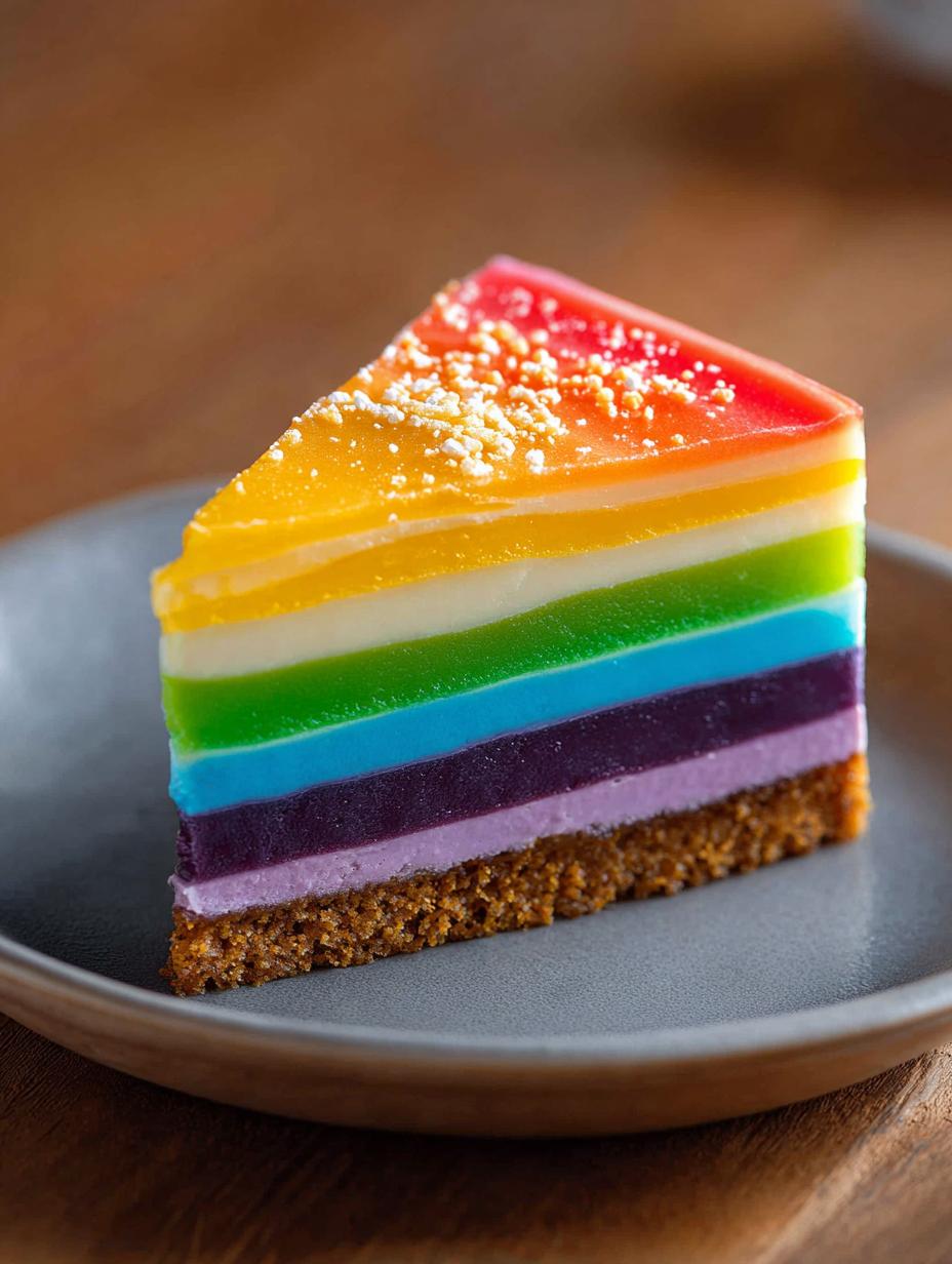 Colored Cheesecake Rainbow