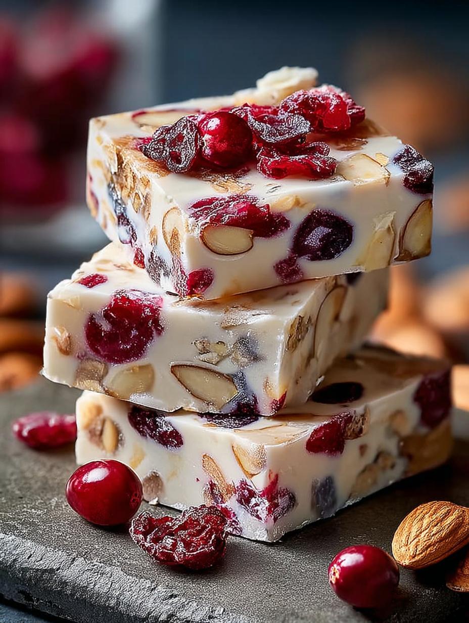 Indulge in 7 Heavenly Cranberry Almond Nougat Treats - Cranberry Almond Nougat - additional detail