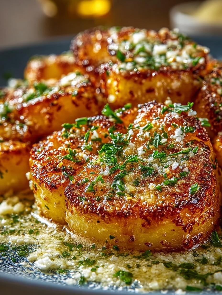 Crispy Garlic Butter Parmesan Smashed Potatoes Delight 4 Crispy Garlic Butter Parmesan Smashed Potatoes Delight - Crispy Garlic Butter Parmesan - main visual representation