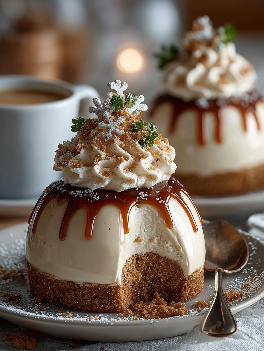 Delicious Gingerbread Latte Mousse Domes for the Holidays - Gingerbread Latte Mousse Domes - main visual representation