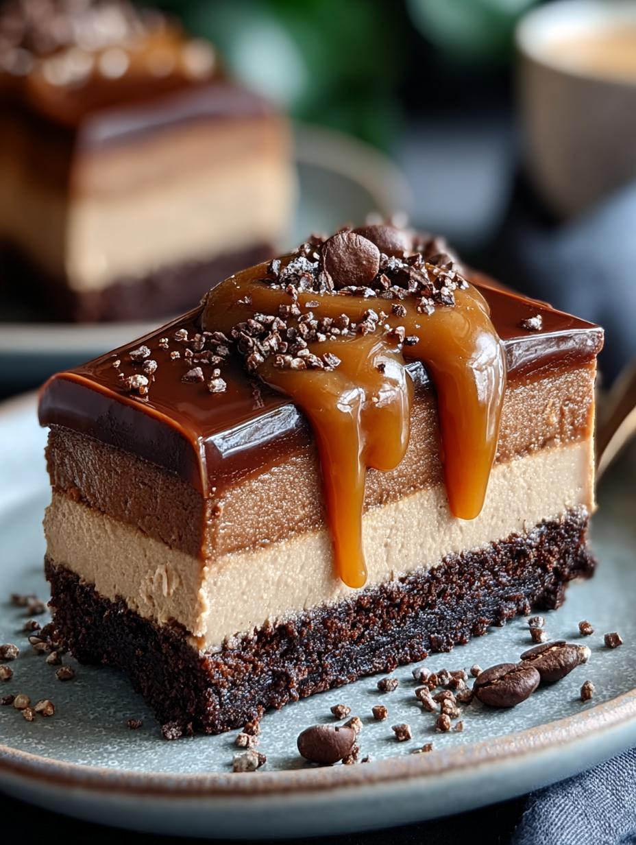 Keto Caramel Mocha Cheesecake: 5 Layers of Delight 4 Keto Caramel Mocha Cheesecake: 5 Layers of Delight - Keto Caramel Mocha Cheesecake - main visual representation