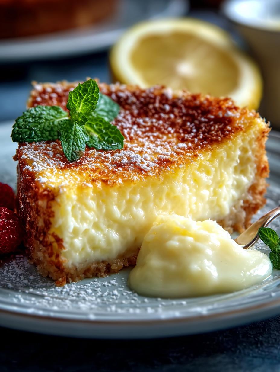 Keto Coconut Custard Lemon