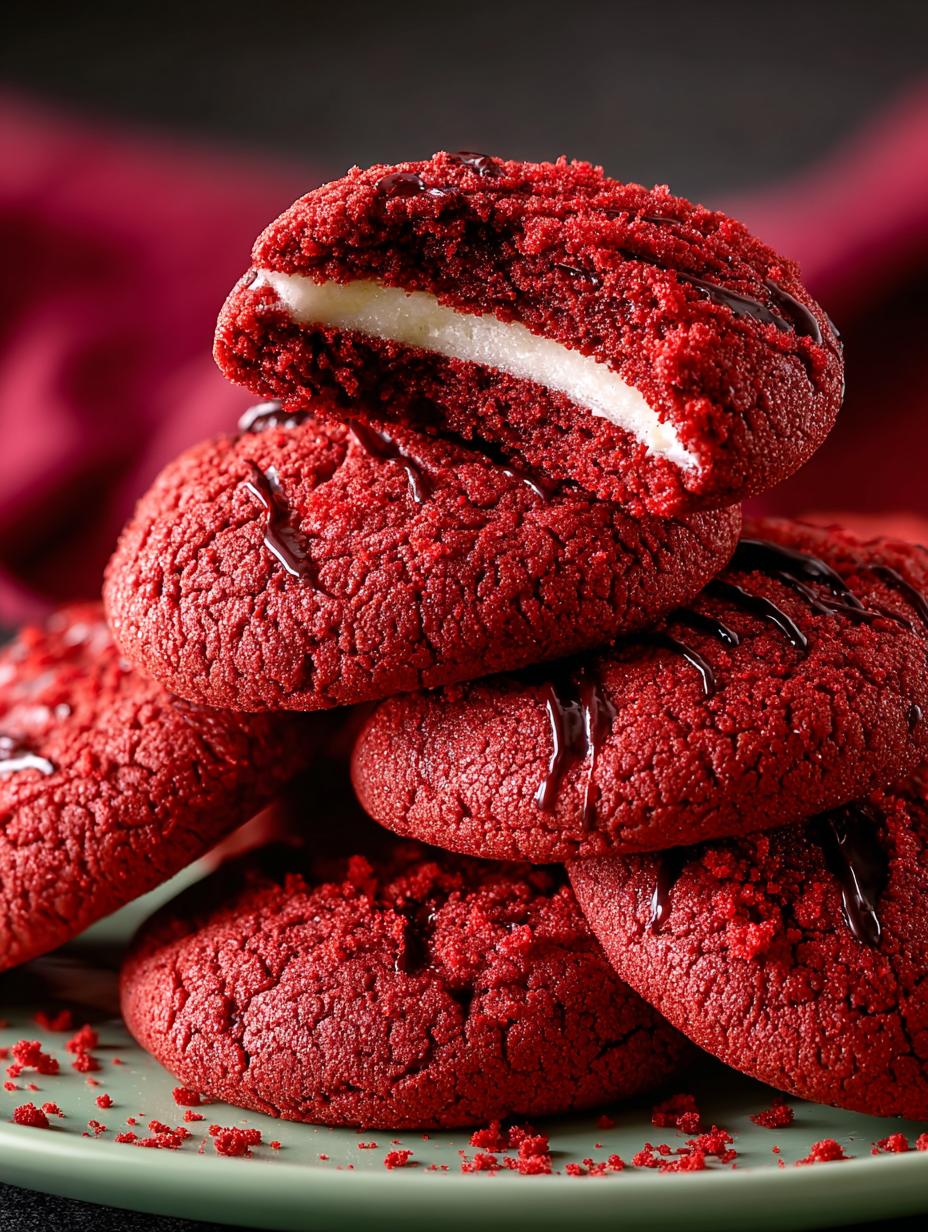 Indulge in 12 Keto Red Velvet Cookies Delight - Keto Red Velvet Cookies - main visual representation