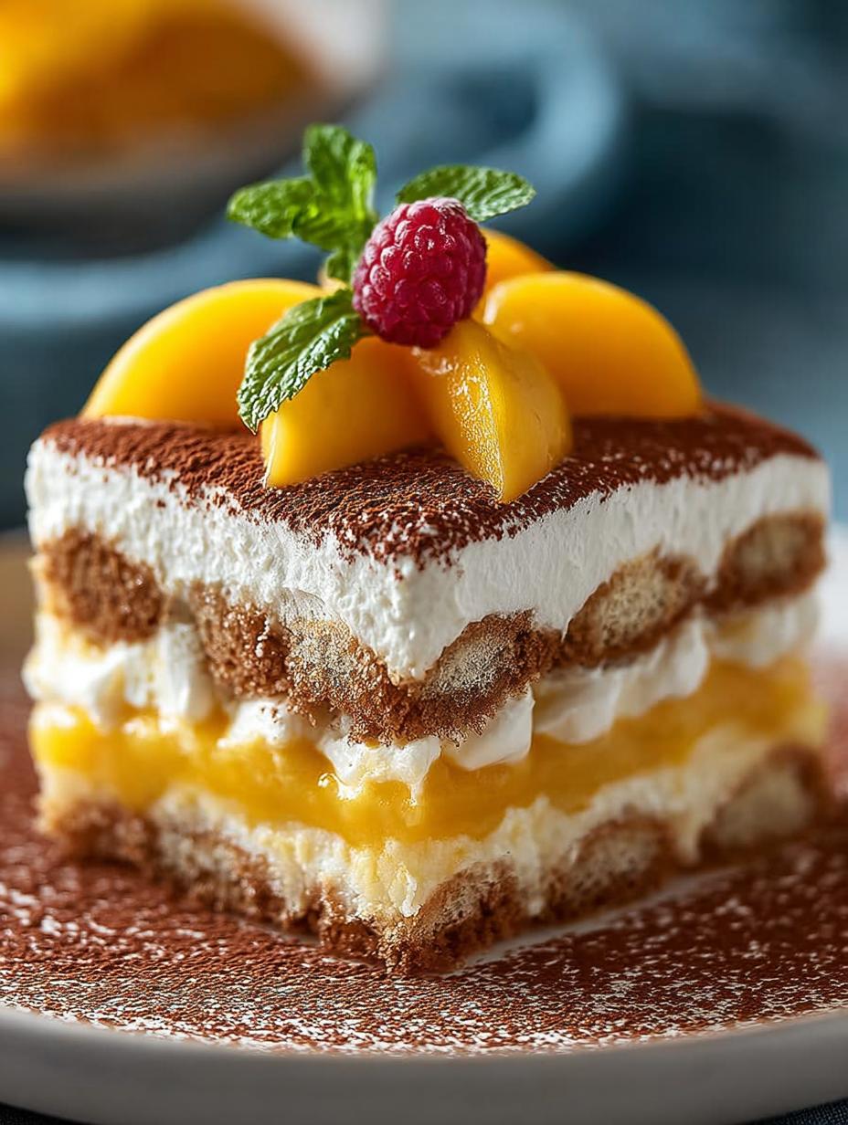 Delicious Mango Tiramisu: 6 Layers of Tropical Bliss - Mango Tiramisu - additional detail