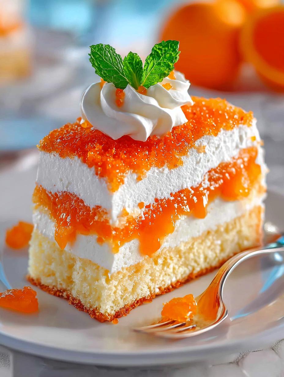 Delicious Orange Creamsicle Cake for Summer Parties - Orange Creamsicle Cake - additional detail