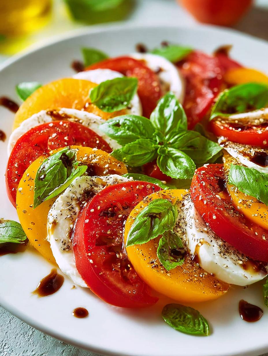 Peach Caprese Salad: 5 Reasons You'll Love This Dish 4 Peach Caprese Salad: 5 Reasons You'll Love This Dish - Peach Caprese Salad - main visual representation