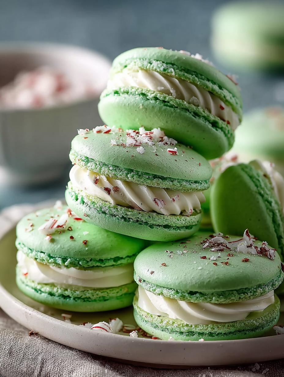 Delightful Peppermint Macarons for the Holidays - Peppermint Macarons Delightful - main visual representation