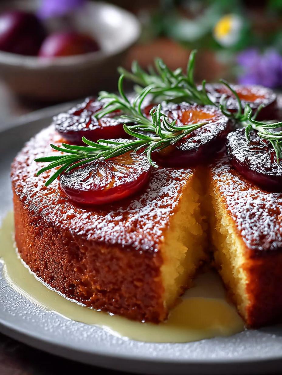 Plum Rosemary Cake: A Unique Dessert to Savor - Plum Rosemary Cake - main visual representation